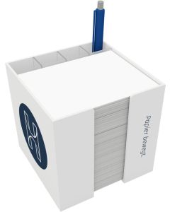 Zettelbox Trendy-K mit Köcher 10 x 10 x 10 cm, inkl. Druck