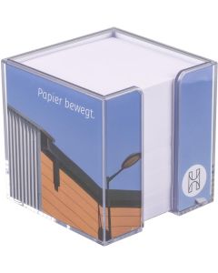 Zettelbox Twin-Small 10 x 10 x 10 cm, doppelwandig, inkl. Druck