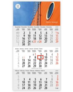 3-Monats DIN A3 Kalender Trinus Euro, inkl. Druck