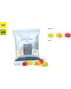 Saure Fruchtsaftberries vegan Werbetüte