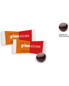 Schoko-Kaffeebohne im Flowpack