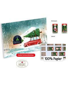 Tisch Adventskalender HEIDEL aus 100 % Papier individuell bedruckt