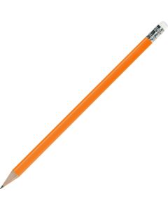 Bleistift rund, lackiert, mit Radierer