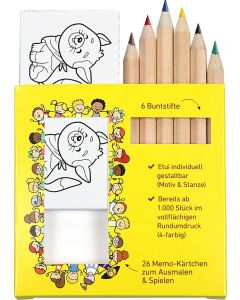 Buntstift Memo-Set, inklusive Rundumdruck, Mal- und Spieleset