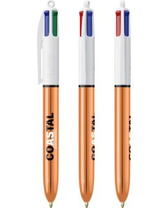 BIC® 4 Colours Shine Kugelschreiber inkl. 1c-Siebdruck