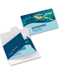 rPET Brillenputztuch im Papieretui, All-Inclusive-Paket - in unterschiedlichen Größen