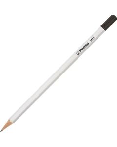 Stabilo® Grafitstift 6-kant weiß mit Tauchkappe