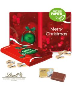 Adventskalender Weihnachtsbuch Lindt Exklusiv Organic mit Lindt Schokotäfelchen
