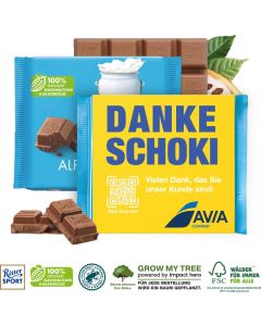 Ritter SPORT mit Werbebanderole, 100 g