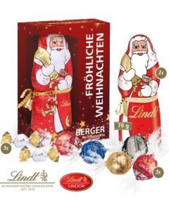 Premium-Präsent mit Lindt Weihnachtsmann Maxi