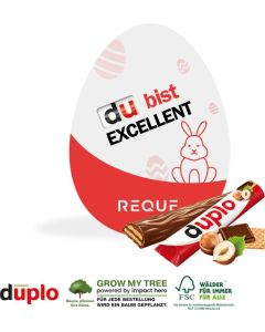 Werbekarte Osterei mit Duplo