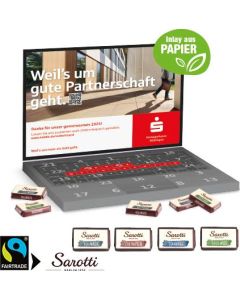 Adventskalender Laptop mit Sarotti Fairtrade®