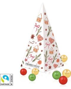 Adventskalender Weihnachtspyramide mit Fairtrade® Schokolade