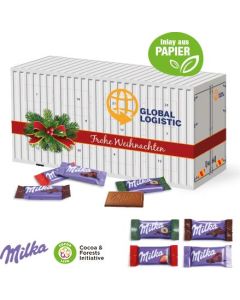 3D Adventskalender Container mit Milka Schokolade
