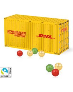 3D Adventskalender Container mit Fairtrade® Schokolade