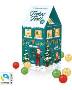 Adventskalender-Haus XL mit Fairtrade® Schokolade
