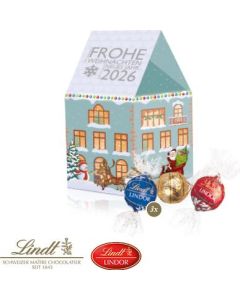 3D Präsent Haus mit Lindor Pralinés