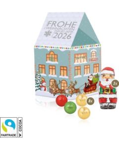 3D Präsent Haus mit Fairtrade® Schokolade