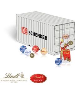 3D Präsent Container mit Lindt Minis und Nikolaus