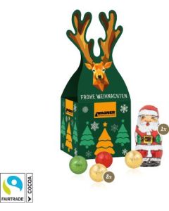 3D Präsent Rentier mit Fairtrade® Schokolade