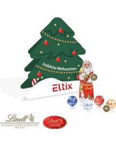Präsent Tannenbaum mit Lindt Minis und Nikolaus