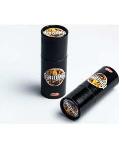 Kaminhölzer in Runddose DRUM M inkl. Rundum-Druck in CMYK