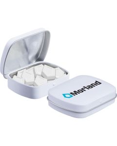 Mini Klappdeckeldose mit individuellem Logo Pfefferminz