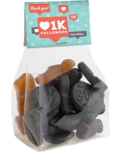 Blockbeutel mit Topkarte 100g, mit verschiedenen Füllvarianten