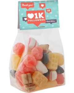 Blockbeutel mit Topkarte 150g, mit verschiedenen Füllvarianten