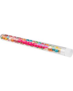 Reagenzglas mit bunten Knusperperlen