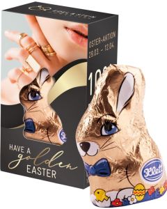 Osterhase Mini in Werbebox mit Klett oder Rettergut Osterhase - inkl. Druck