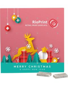 Täfelchen Adventskalender - Alpenmilch Schokotäfelchen - inkl. Druck