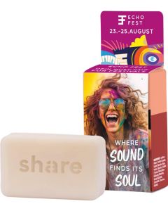 Werbecover share feste Seife - inkl. Druck