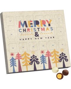XS Adventskalender - Brandt Knusperkugeln Black & White - Graspapier - inkl. Druck