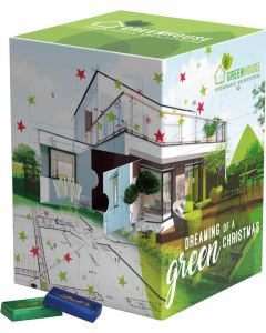 Tower Adventskalender, Vollkartonhülle - Füllgut nach Wahl - inkl. Druck