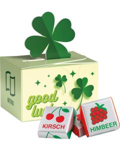 Geschenkbox Mini Kleeblatt - Inhalt nach Wahl - inkl. Druck