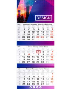 3-Monatswandkalender Mehrblock - 30 x 70 cm