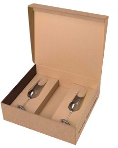 Vanilla Season® Papua Champagner 2er Set Champagner Gläser mit Platzhalter-Kartonage