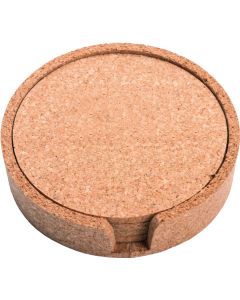 Vanilla Season® Marioka Set aus 4 Korkuntersetzern mit Behälter