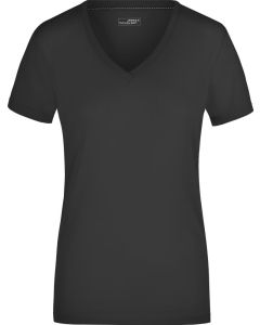 Damen T-Shirt Stretch mit V-Ausschnitt