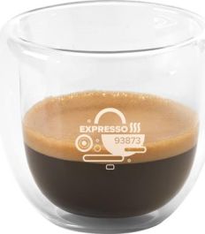 Isothermisches Glas-Kaffee-Set mit 2 Gläsern Expresso als Werbeartikel
