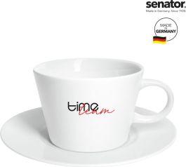 senator® Fancy Espresso Tasse mit Untertasse als Werbeartikel