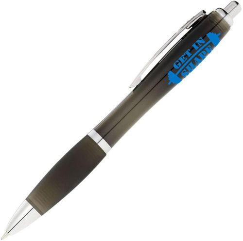 Kugelschreiber Nash farbig mit schwarzem Griff als Werbeartikel