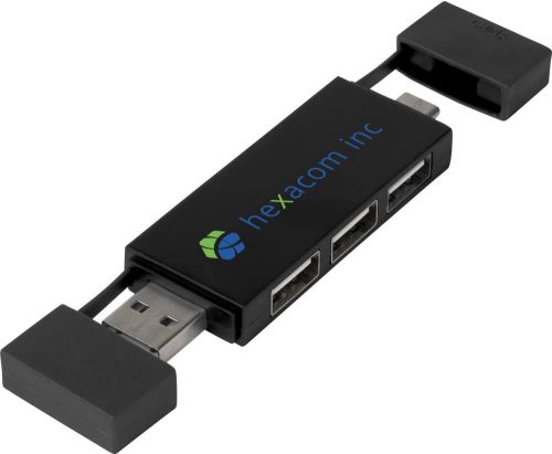 Mulan doppelter USB 2.0-Hub als Werbeartikel