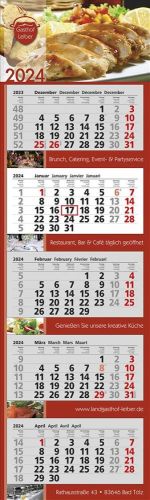 5 Monats-Wandkalender Premium 5, 4-sprachig als Werbeartikel