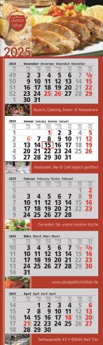 5 Monats-Wandkalender Premium 5, 4-sprachig als Werbeartikel