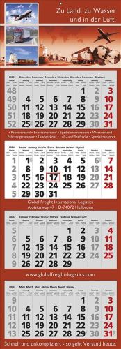 4 Monats-Wandkalender Classic 4, 7-sprachig als Werbeartikel