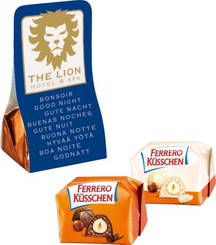 1er Ferrero Küsschen, im Werbetäschchen als Werbeartikel