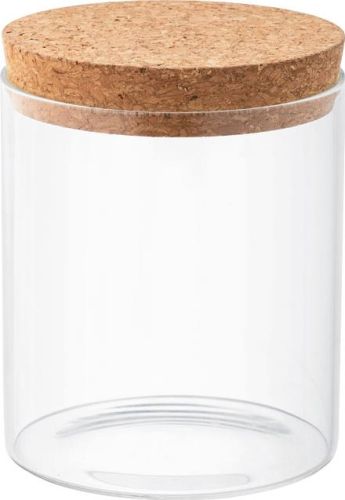 Glasgefäß mit Bambusdeckel 700 ml Spice 700 als Werbeartikel