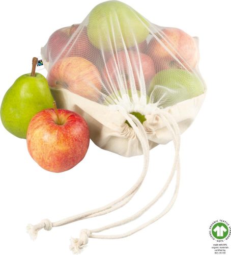 Obst- und Gemüsebeutel Food Bag Adam Fairtrade als Werbeartikel